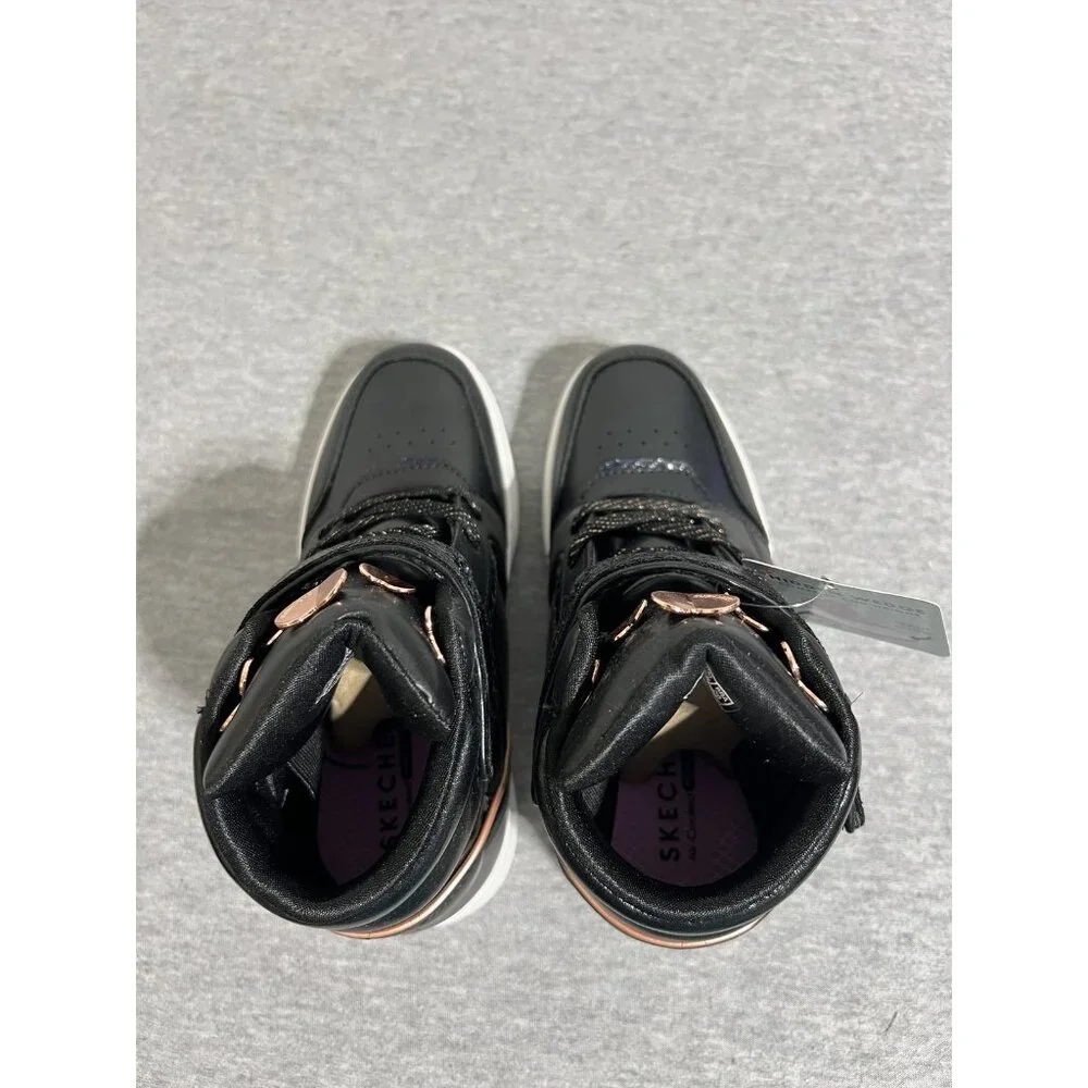 Skechers Street Shoes Girls Size 1.5 Hidden Wedge Metallic Hearts High‎ Top
